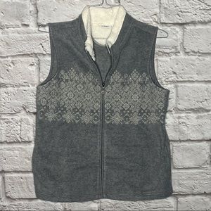 Croft & Barrow Gray Zipper Vest Women's‎ Size Medium